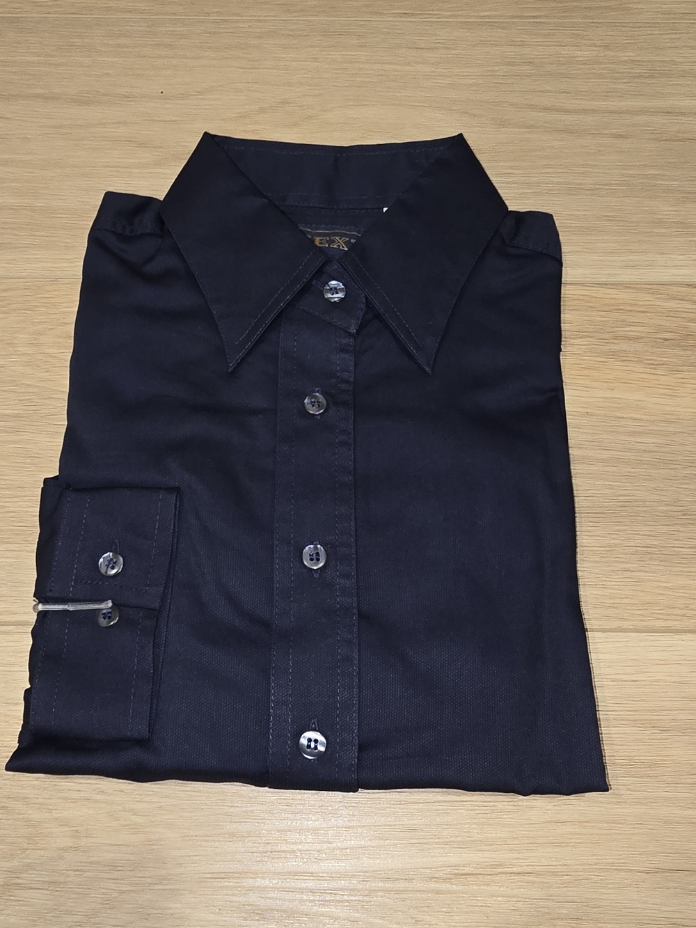 Texx Canada Men's Navy Blue Long Sleeve Button-Down Shirt | Size M